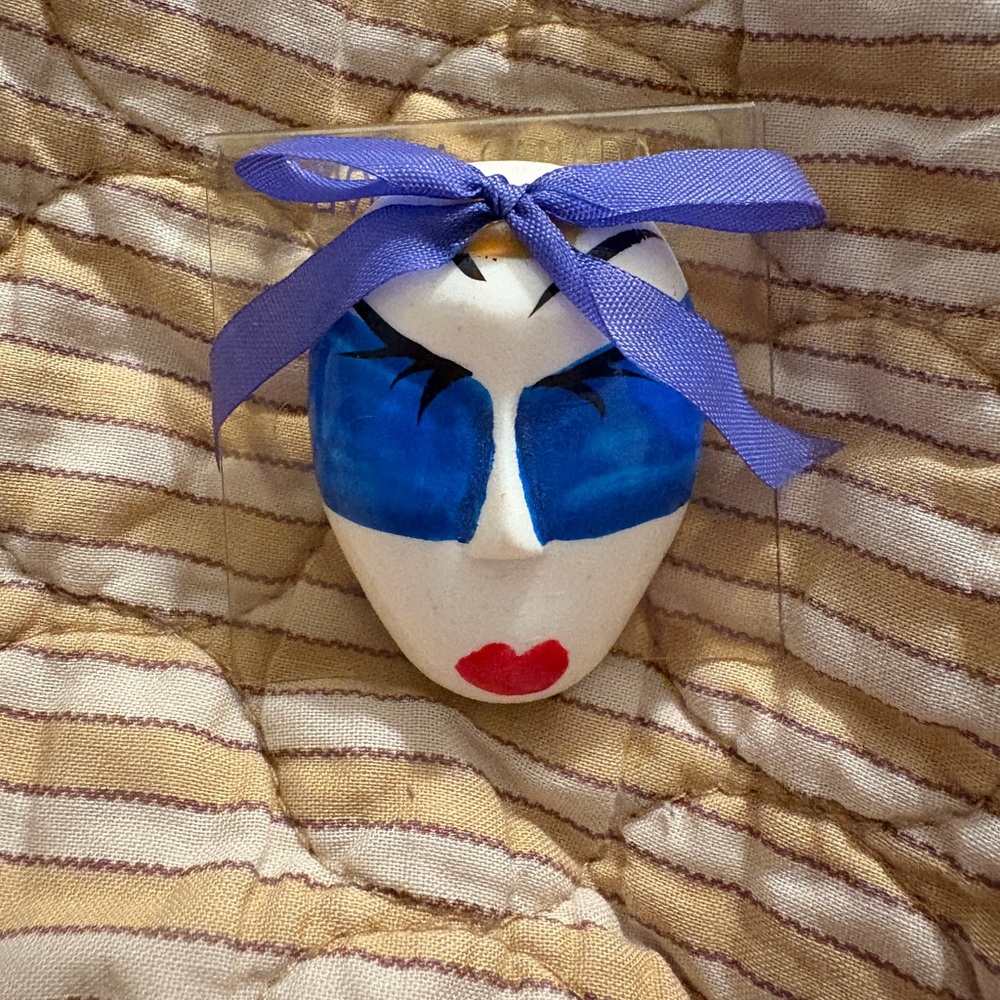 Vintage Mardi Gras Masquerade Mask Brooch Pin